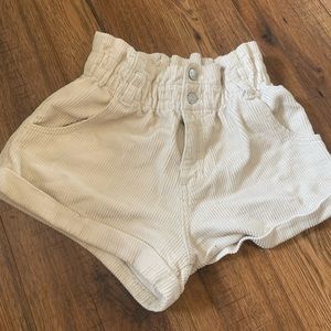 Pacsun corduroy high rise paperbag mom shorts
